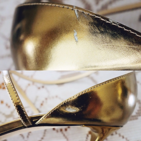 Jimmy Choo Gold Strappy Sandals sz 41 - NWD - Picture 7 of 8